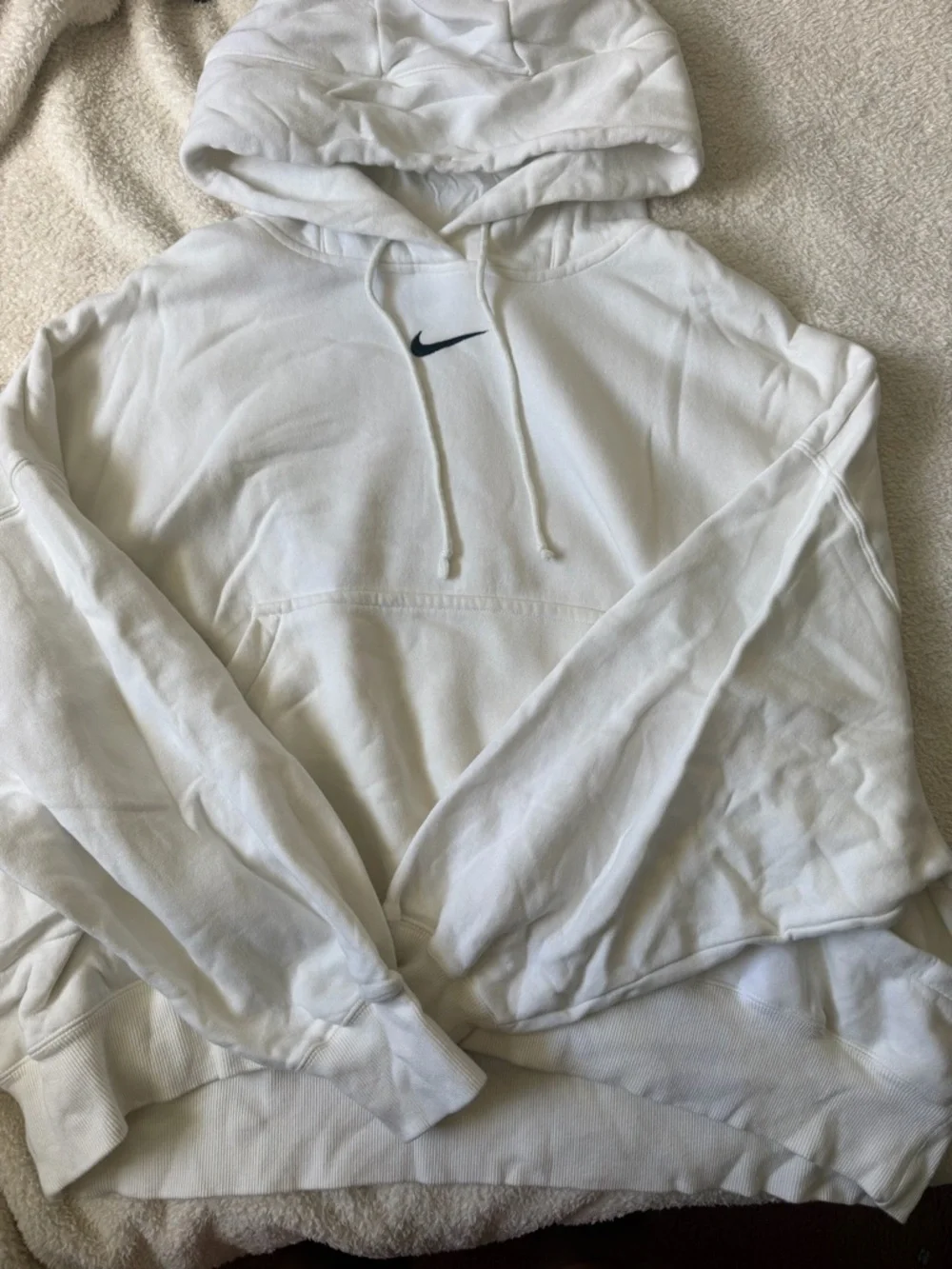 Nike center swooshed boxy hoodie size XL